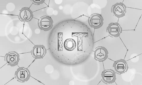 Internet of things icon innovation technology concept. Smart city wireless Ilustración de archivo