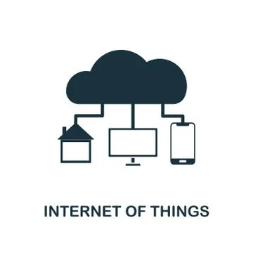 Internet Of Things icon. Monochrome style design from industry 4.0 icon Stock Illustration