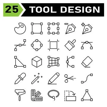 Internet of things icon set include pathfinder, shape, tool, design, crop, pa Stock Illustration
