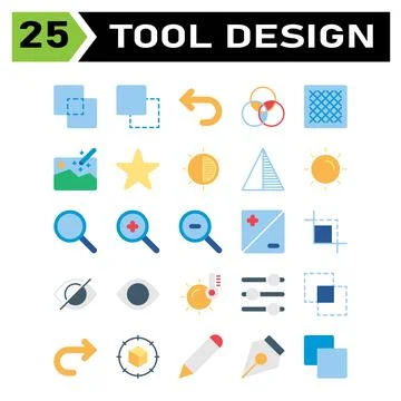 Internet of things icon set include combine, unite, edit, design, tool, exclu Stock Illustration