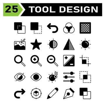 Internet of things icon set include combine, unite, edit, design, tool, exclu Stock Illustration