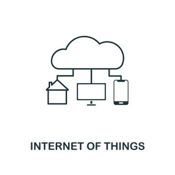 Internet Of Things icon. Thin line style industry 4.0 icons collection. UI and Illustrazione stock