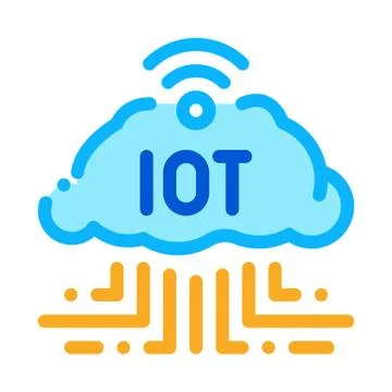Internet of Things Icon Vector Outline Illustration イラスト素材
