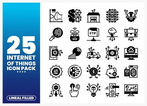 Internet of Things icons collection. abstract. technology concepts Stock Illustration