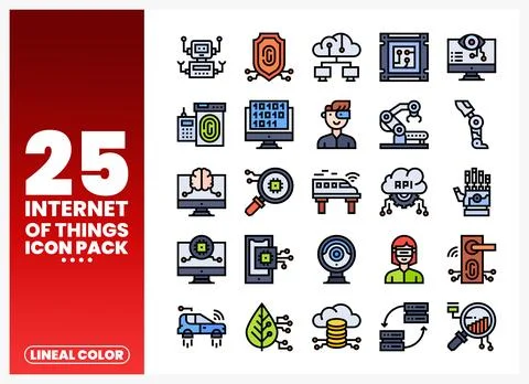 Internet of Things Icons. Technology Set Stock Illustration