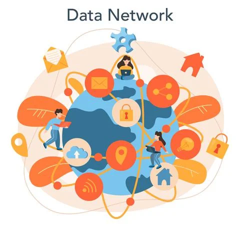 Internet of things. Idea of cloud, technology and home. Stock Illustration