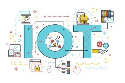 Internet of things Stock-Illustration