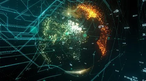 Internet of things IOT big data cloud computing using artificial intelligence Stock Illustration