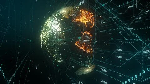 Internet of things IOT big data cloud computing using artificial intelligence Stock Illustration