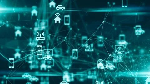 Internet of things (IoT) cloud computing information technology network  Stock Footage 80287831