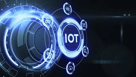 Internet of things - IOT concept. Businessman offer IOT products and solution Stock Footage 140075177
