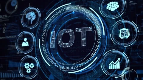 Internet of things - IOT concept. Businessman offer IOT products and solution Stock Footage 149755020