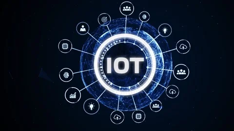 Internet of things - IOT concept. Businessman offer IOT products and solution Stock Footage 149856769