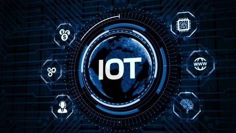 Internet of things - IOT concept. Businessman offer IOT products and solution Stock Footage 150270884