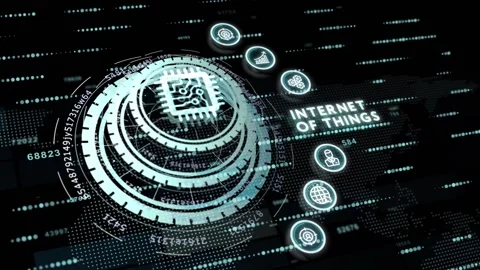 Internet of things - IOT concept. Businessman offer IOT products and solution Stock Footage 150645565