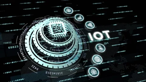 Internet of things - IOT concept. Businessman offer IOT products and solution Stock Footage 150645684