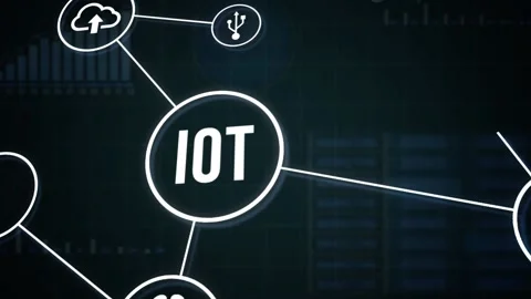 Internet of things - IOT concept. Businessman offer IOT products and solution Stock Footage 160736785
