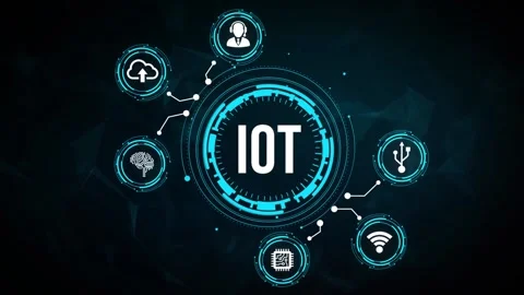 Internet of things - IOT concept. Businessman offer IOT products and solution Stock Footage 162367402
