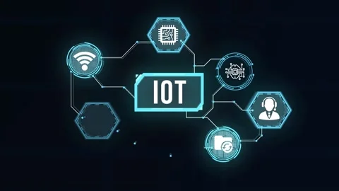 Internet of things - IOT concept. Businessman offer IOT products and solution Stock Footage 169699787