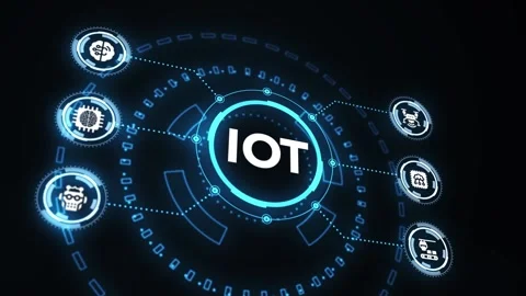 Internet of things - IOT concept. Businessman offer IOT products and solution Stock Footage 196742185