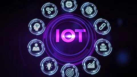 Internet of things - IOT concept. Businessman offer IOT products and solution Stock Footage 198708909