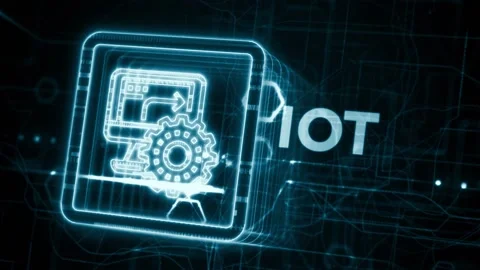 Internet of things - IOT concept. Businessman offer IOT products and solution Stock Footage 233831995