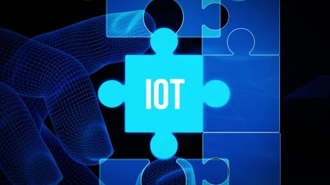 Internet of things - IOT concept. Businessman offer IOT products and soluti.. Stock Footage 280975113