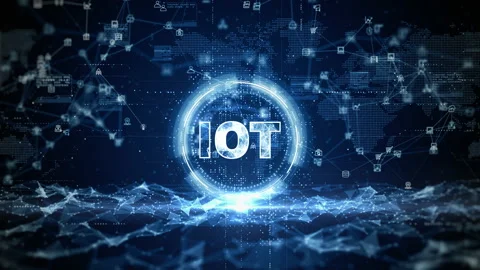 Internet of Things IOT Concept, Technology Network Digital Data and Social Ne Stock Footage 164007876