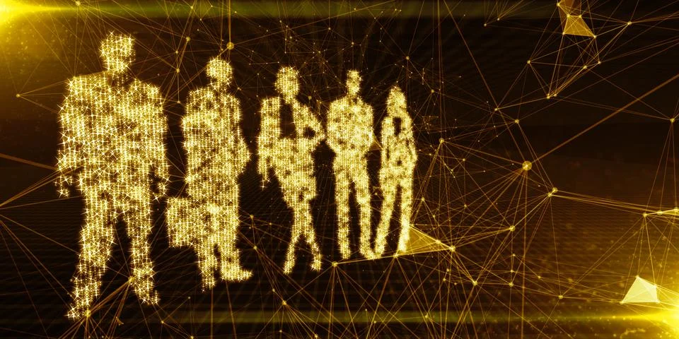 Internet of things IoT fintech cloud computing information technology network Stock Illustration