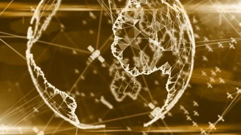 Internet of things IoT fintech cloud computing information technology network Stock Illustration