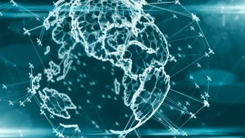 Internet of things IoT fintech cloud computing information technology network Stockillustratie