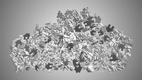 Internet of things IoT fintech cloud computing information technology network Stockillustratie