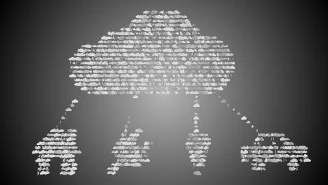 Internet of things IoT fintech cloud computing information technology network  イラスト素材