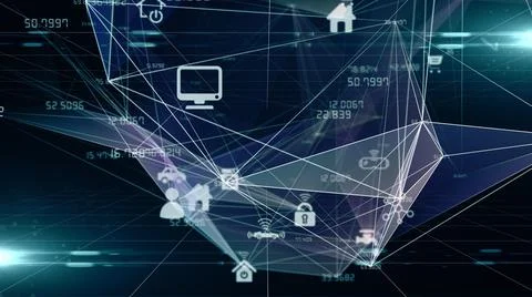 Internet of things IoT fintech cloud computing information technology network イラスト素材