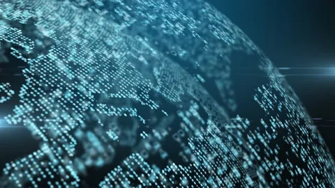 Internet of things IOT global connected social network cloud computing Stock Footage 160389200