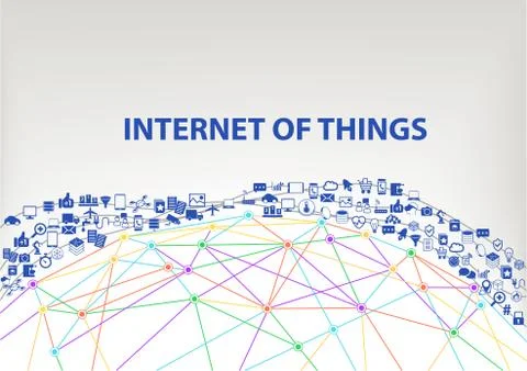 Internet of things (IOT) global vector background Stock Illustration