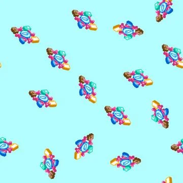 Internet of things iot industry 5 isometric icon seamless pattern イラスト素材
