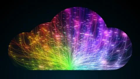 Internet of things IOT safe and secure network connection wireless cloud computi Stockillustratie