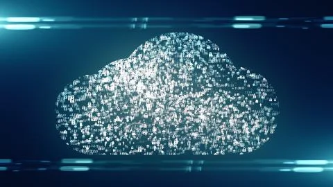 Internet of things IOT safe and secure network connection wireless cloud computi Stockillustratie