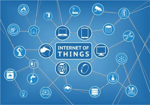 Internet of things (IoT) vector illustration Stock Illustration