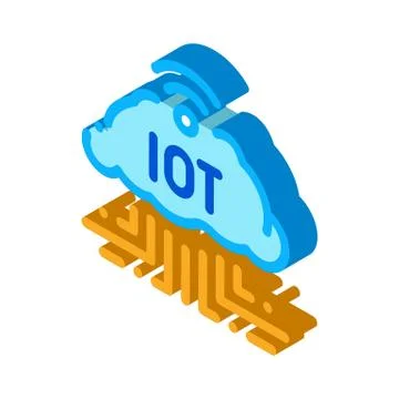 Internet of Things isometric icon vector illustration Illustrazione stock