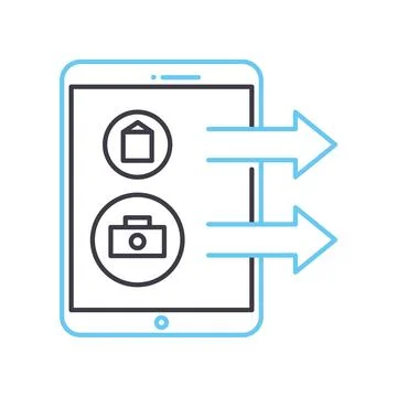 Internet of things line icon, outline symbol, vector illustration, concept sign Illustrazione stock