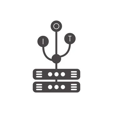 Internet things logo. IoT concept. Vector illustration. Stock Illustration
