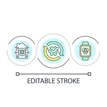 Internet of things loop concept icon Stock Illustration