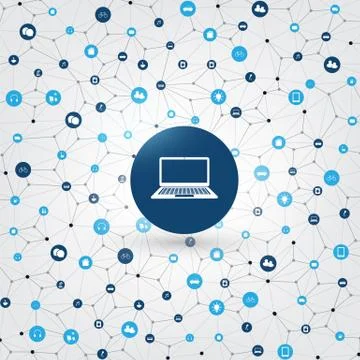 Internet of Things or Cloud Computing Design Concept イラスト素材