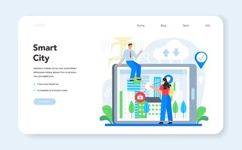 Internet of things typographic header. Idea of smart wireless electronics Illustrazione stock