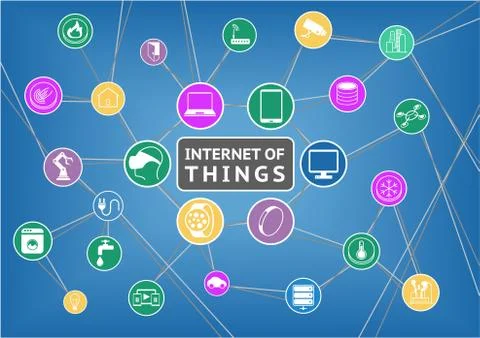 Internet of things vector illustration with flat design Stock Illustration