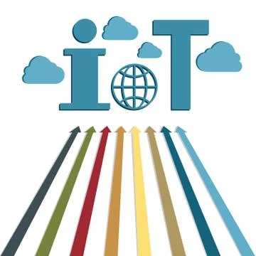 Internet of things web technology Stock Illustration