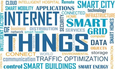 Internet of Things Word Cloud concept Stock Illustration