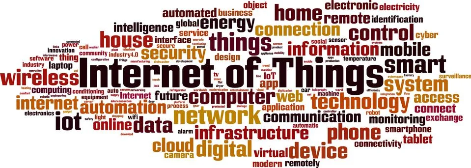 Internet of Things word cloud Stock Illustration